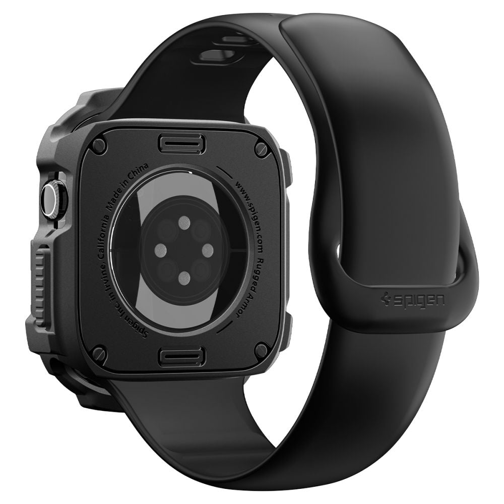 Dėklas Spigen Rugged Armor Apple Watch 12 (42 mm), matinis juodas -- Apple Watch 12 (42 mm)