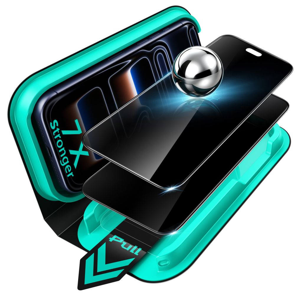 Apsauginis privatumo stiklas ESR UltraFit Armorite, 2 vnt., iPhone 18 Pro -- iPhone 18 Pro