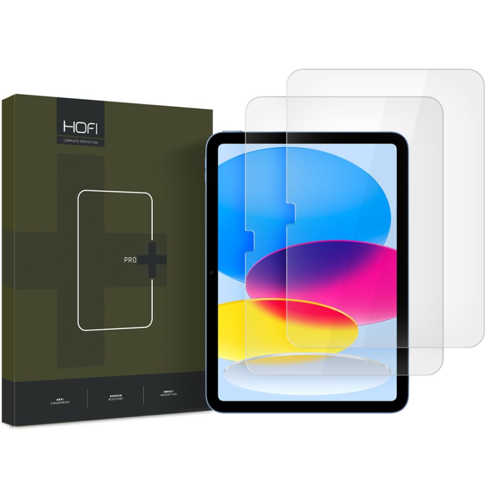 Apsauginis stiklas Hofi Glass Pro+ iPad 10.9" 10 / 2022 / 11" 11 / 2025, 2 vnt., skaidrus -- iPad 10.9 10 (2022), iPad 11...