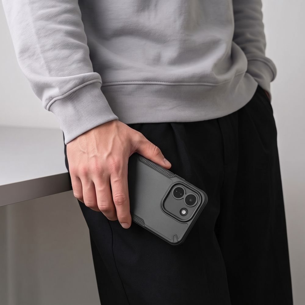 Dėklas Tech-Protect Rugged Shield Xiaomi Redmi Note 17 Pro Max 5G, matinis juodas -- Redmi Note 17 Pro Max 5G