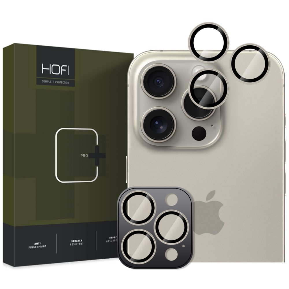 Kameros apsauginis stiklas Hofi Camring Pro+ iPhone 15 Pro / 15 Pro Max / 16 Pro / 16 Pro Max / 17 Pro / 17 Pro Max...