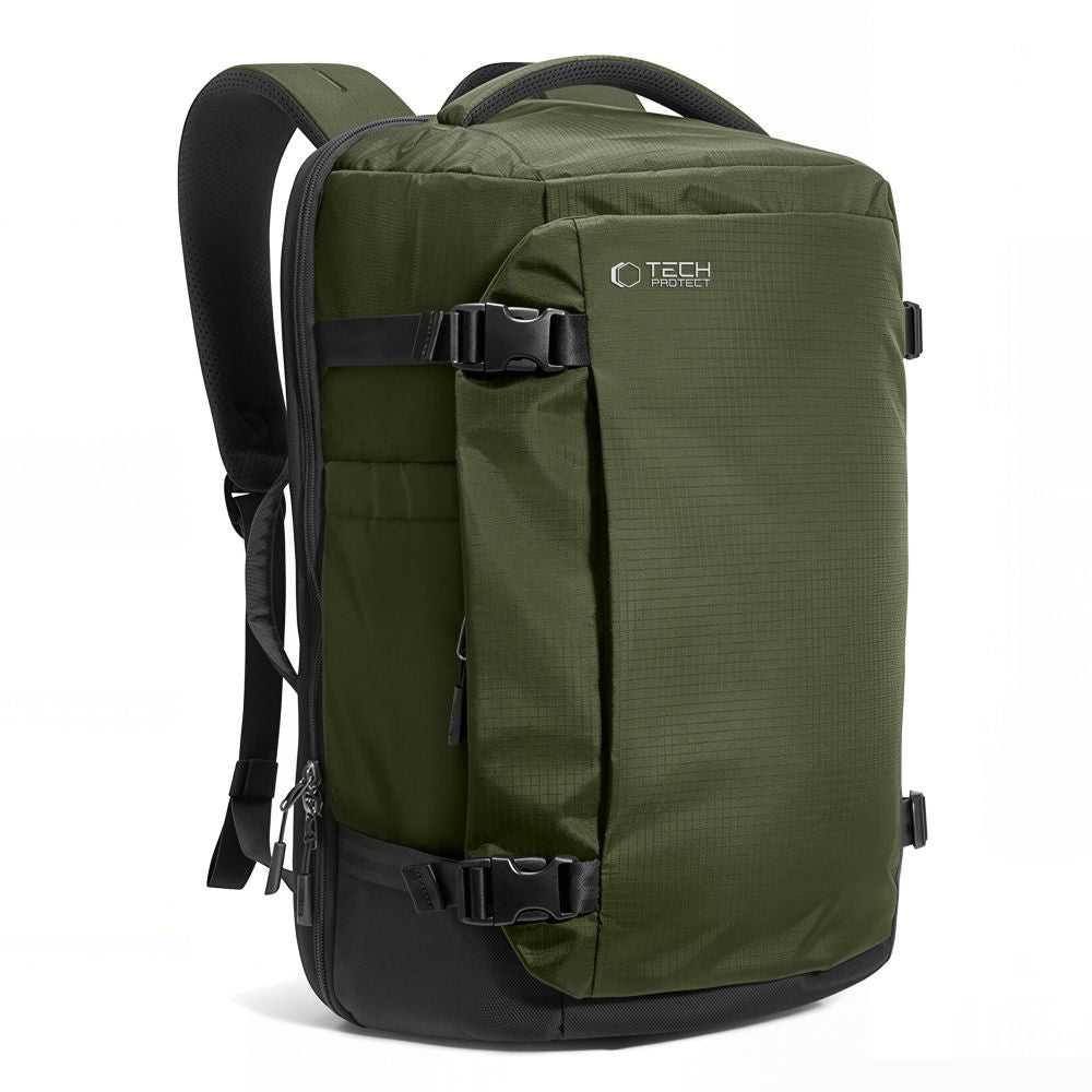 Kuprinė Tech-Protect Defender S70, kabinos bagažo, Ryanair ir Wizz Air, 24L, 40x30x20 cm, tamsiai žalia --...