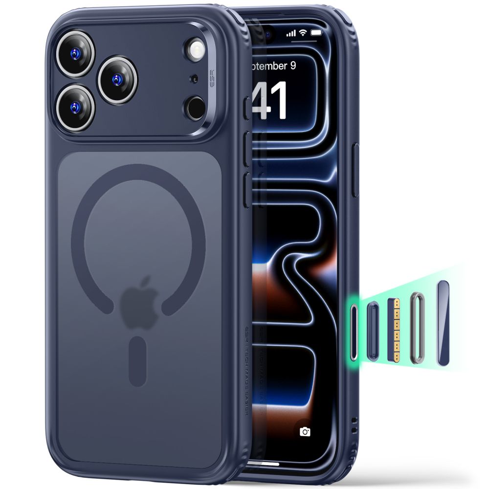 Dėklas ESR Classic Hybrid MagSafe iPhone 17 Pro Max / 18 Pro Max, matinis mėlynas -- iPhone 17 Pro Max, iPhone 18 Pro Max