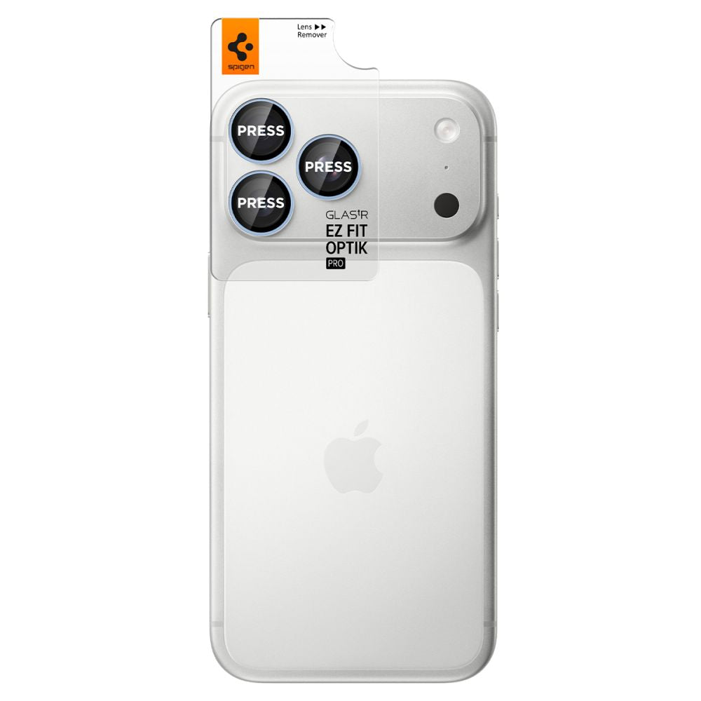Kameros apsauginis stiklas Spigen Optik Pro Glas.tR EZ Fit iPhone 18 Pro / 18 Pro Max 2 vnt., šviesiai mėlynas -- iPhone...