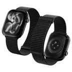Dirželis Spigen WBF01 Apple Watch 8 / 9 / 10 / 11 / SE / Ultra, juodas -- Apple Watch 8 (45 mm), Apple Watch 9 (45 mm),...