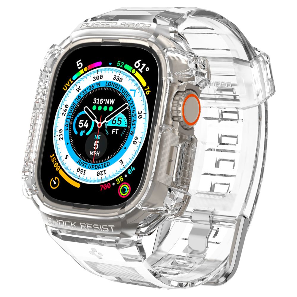 Dirželis Spigen Rugged Armor Pro Apple Watch Ultra 1 / 2 (49 mm), skaidrus -- Apple Watch Ultra (49 mm), Apple Watch...