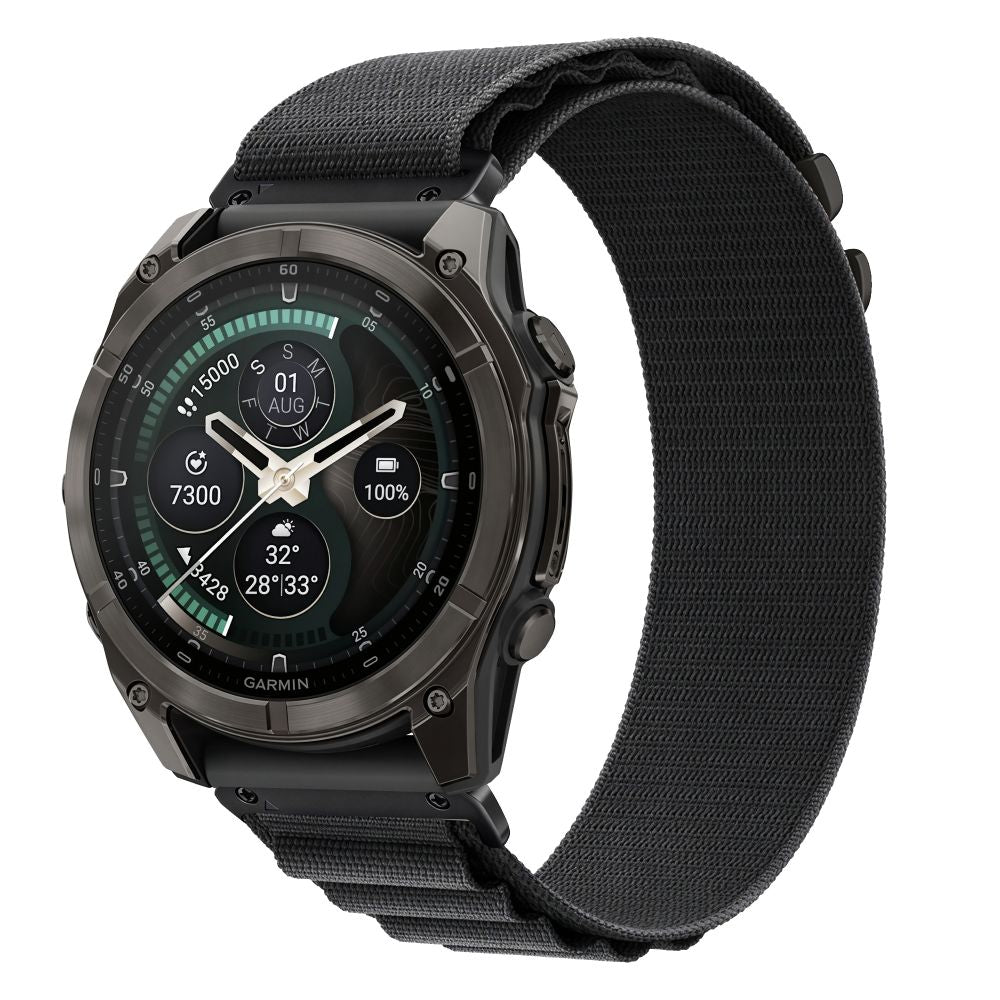 Dirželis Tech-Protect Nylon Pro Garmin Fenix 5X / 5X Plus / 6X / 6X Pro / 7X / 8 / 8 Pro / 9 / 9 Pro (47 mm), juodas --...