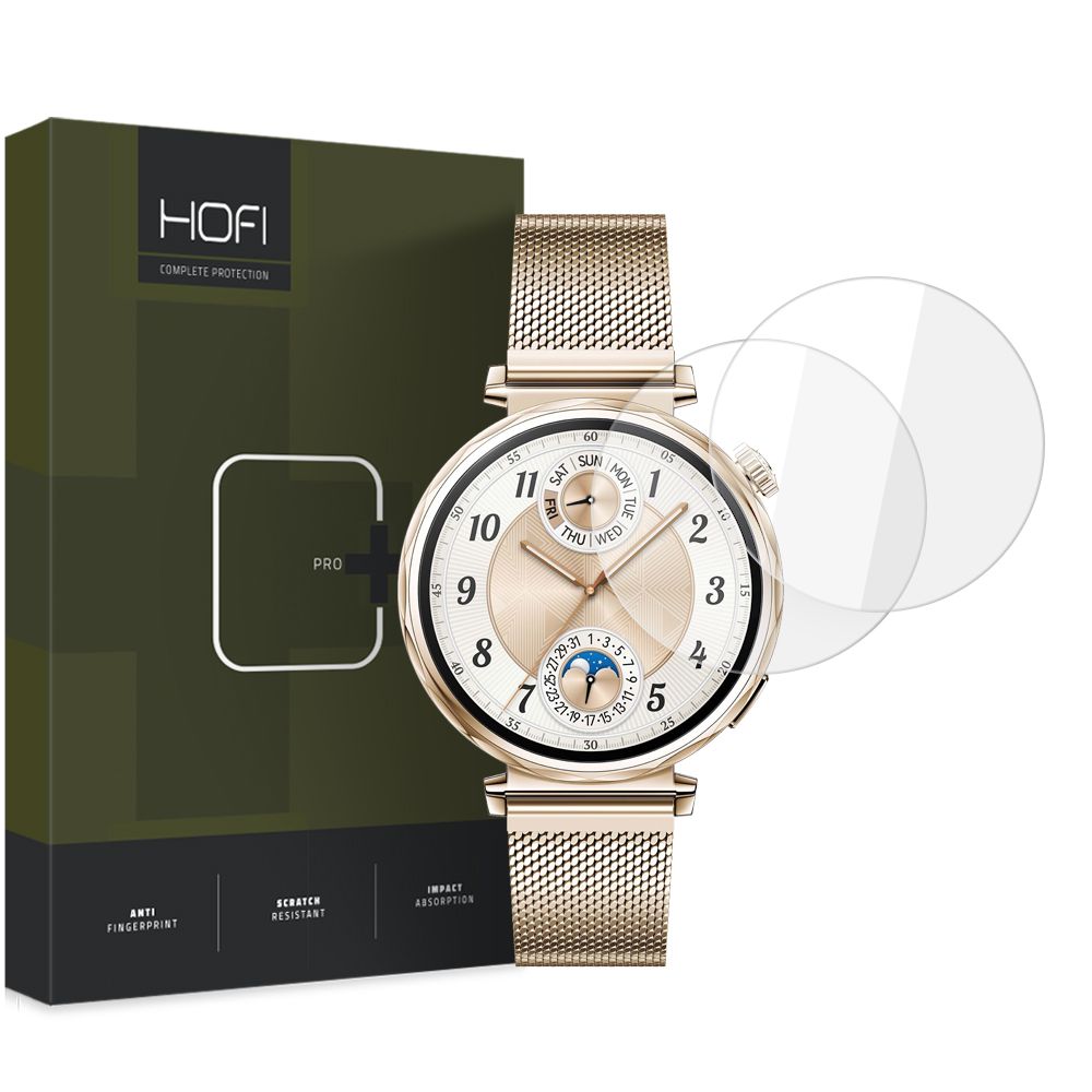Apsauginis stiklas Hofi Glass Pro+ Huawei Watch GT 5 (41 mm), 2 vnt., skaidrus -- Watch GT 5 (41 mm)
