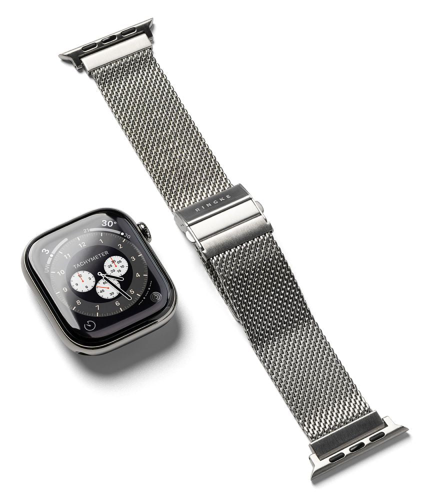 Dirželis Ringke Metal One Mesh Apple Watch 8 / 9 / 10 / 11 / 12 / SE / Ultra (44 / 45 / 46 / 49 mm), sidabrinis -- Apple...