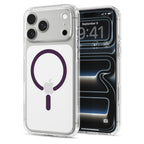 Dėklas Spigen Ultra Hybrid MagSafe iPhone 17 Pro Max / 18 Pro Max, skaidrus / bordo -- iPhone 17 Pro Max, iPhone 18 Pro Max