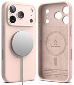 Dėklas Ringke Silicone Magnetic MagSafe iPhone 18 Pro Max, smėlio rožinis -- iPhone 18 Pro Max