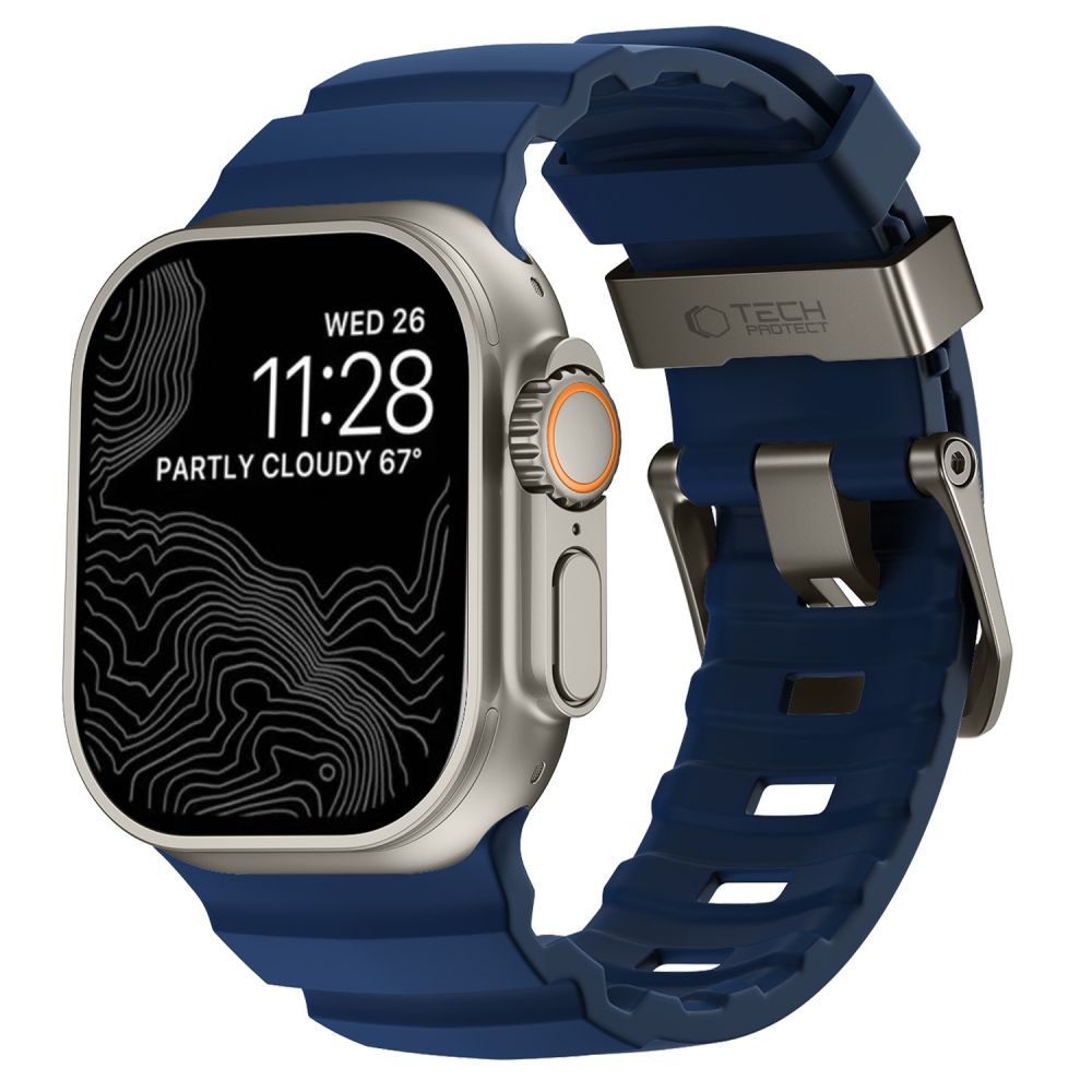 Dirželis Tech-Protect Motion Apple Watch 8 / 9 / 10 / 11 / 12 / SE / Ultra (44 / 45 / 46 / 49 mm), mėlynas -- Apple Watch...