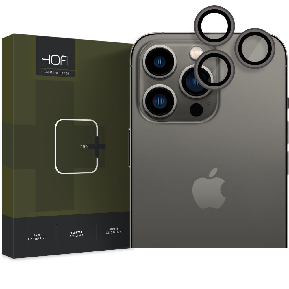 Kameros apsauginis stiklas Hofi CamRing Pro+ iPhone 14 Pro / 14 Pro Max, juodas -- iPhone 14 Pro, iPhone 14 Pro Max