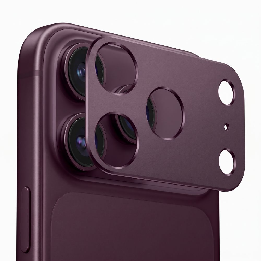 Kameros apsauginis stiklas Tech-Protect Camalloy Fit+ iPhone 18 Pro Max, bordo -- iPhone 18 Pro Max