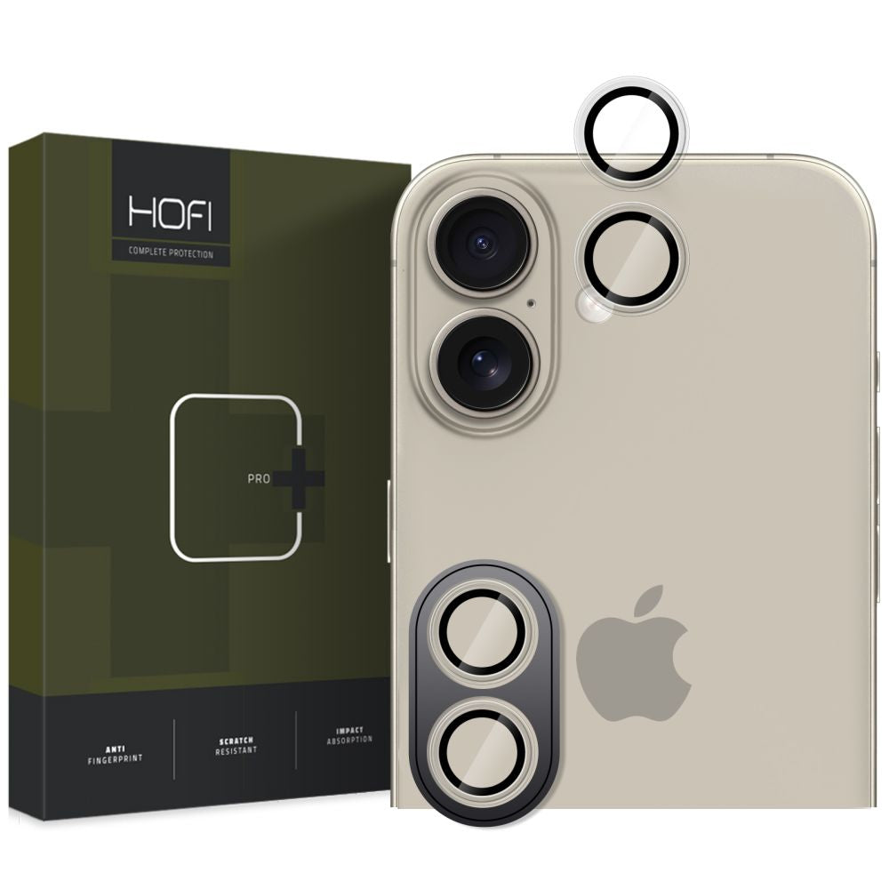 Kameros apsauginis stiklas Hofi Camring Pro+ iPhone 16 / 16 Plus / 17, skaidrus -- iPhone 16, iPhone 16 Plus, iPhone 17