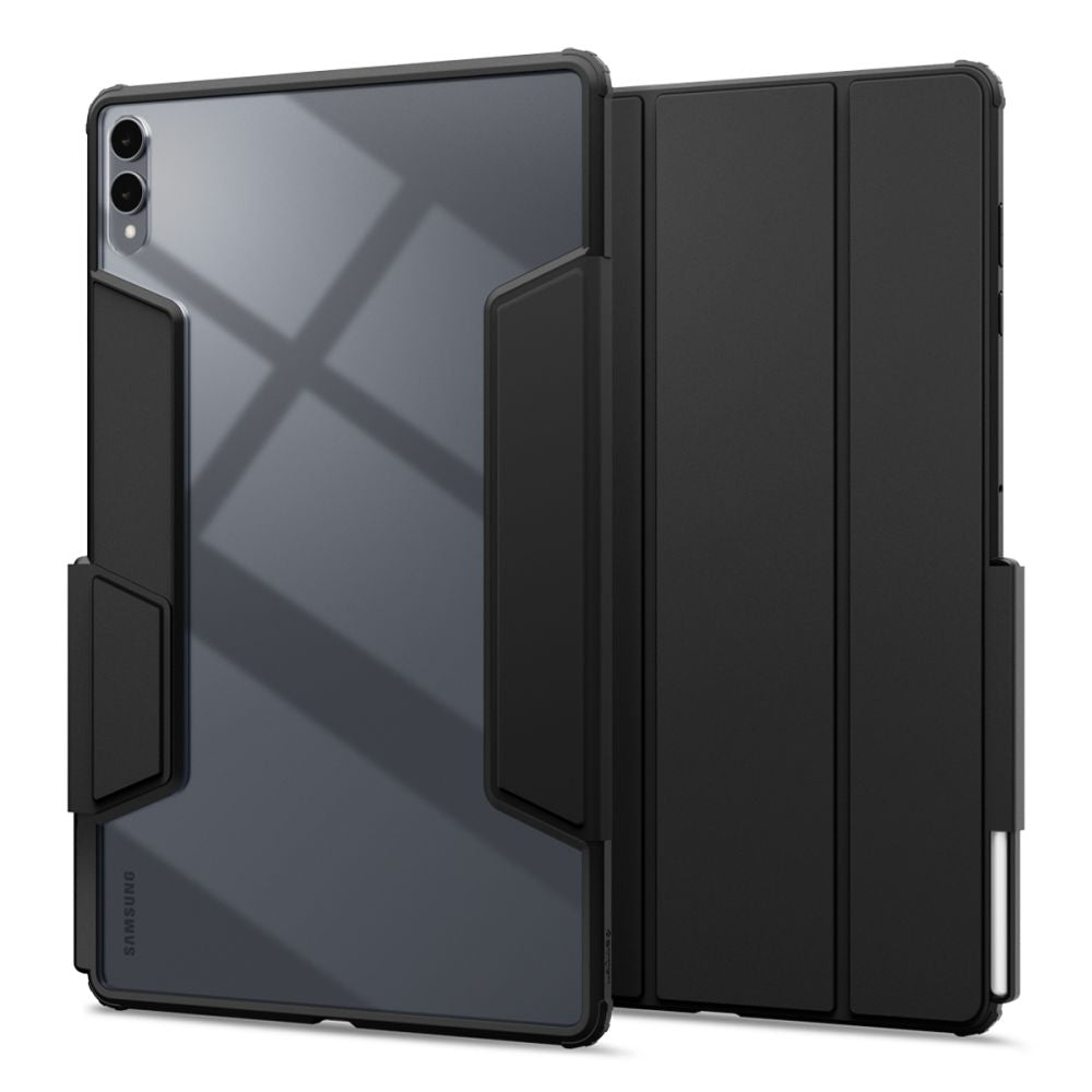 Dėklas Spigen Airskin Pro Galaxy Tab S11 Ultra / S12 Ultra 14.6, juodas -- Galaxy Tab S11 Ultra, Galaxy Tab S12 Ultra