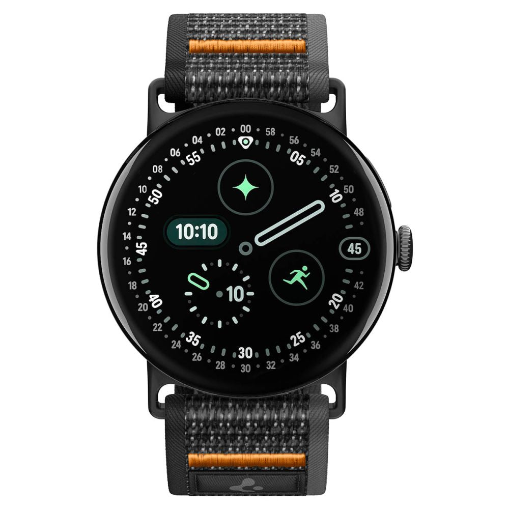 Dirželis Spigen Athlex Air Google Pixel Watch 1 / 2 / 3 / 4 / 5 (41 mm), juodas / oranžinis -- Pixel Watch (41 mm), Pixel...