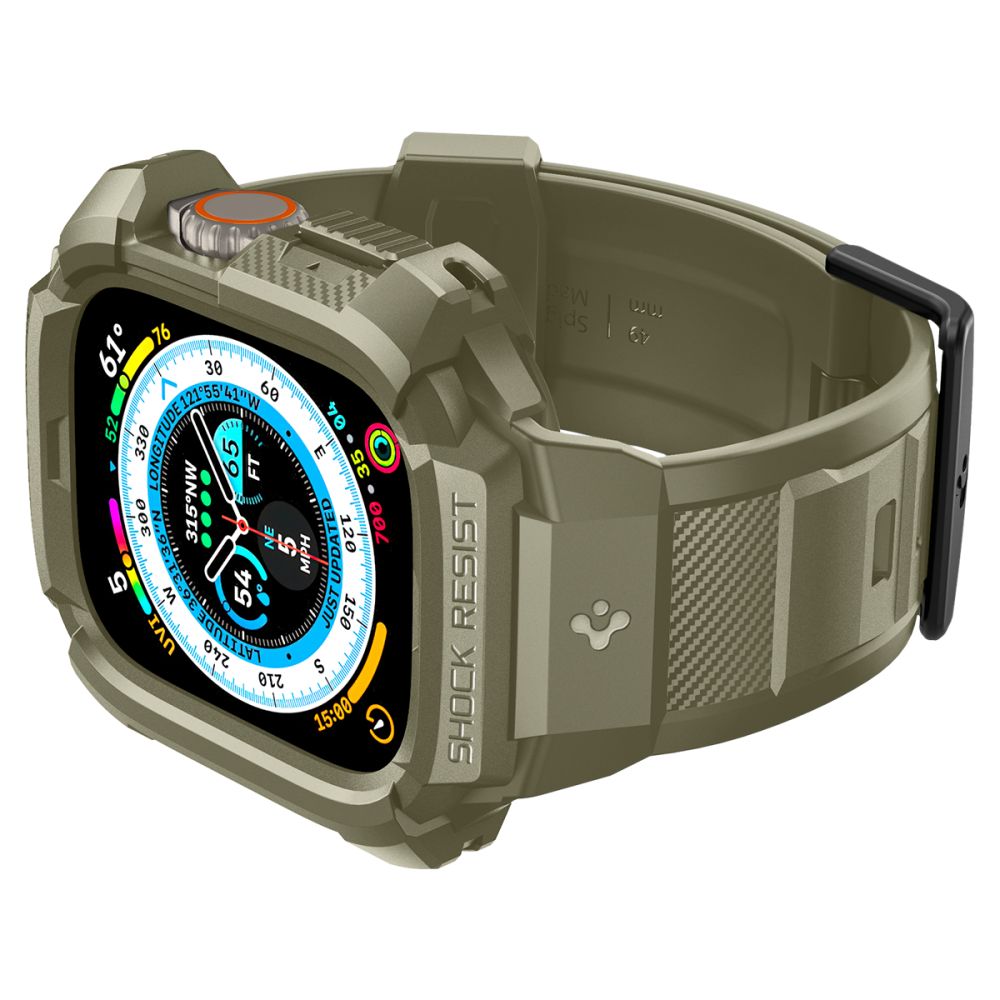 Dirželis Spigen Rugged Armor Pro Apple Watch Ultra 1 / 2 (49 mm), vintažinis chaki -- Apple Watch Ultra (49 mm), Apple...