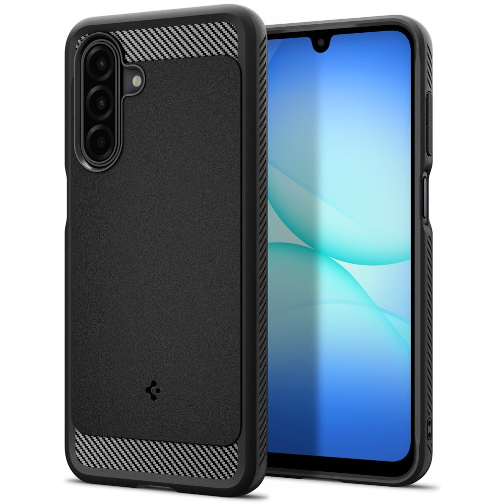 Dėklas Spigen Rugged Armor Samsung Galaxy A17 4G / 5G, matinis juodas -- Galaxy A17 4G, Galaxy A17 5G