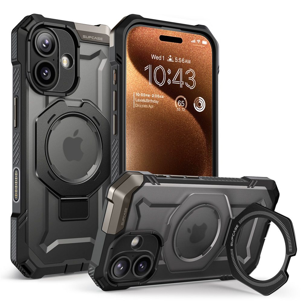 Supcase UB Grip MagSafe dėklas iPhone 17 – juodas