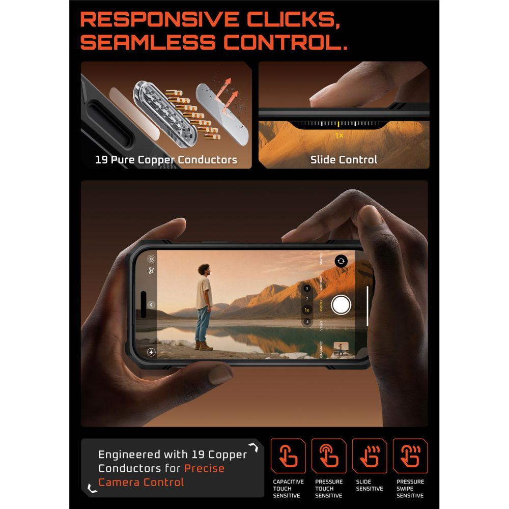 Supcase UB Grip MagSafe dėklas iPhone 17 Air – juodas