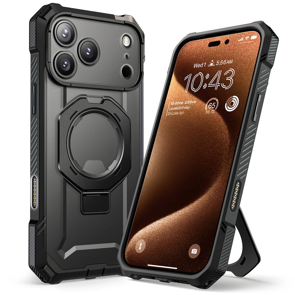 Supcase UB Grip MagSafe dėklas iPhone 17 Pro Max – juodas