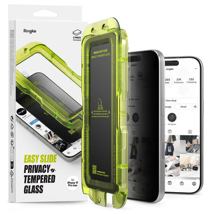 Ringke Easy Slide privatumo stiklas iPhone 17 Pro Max (2 vnt.)