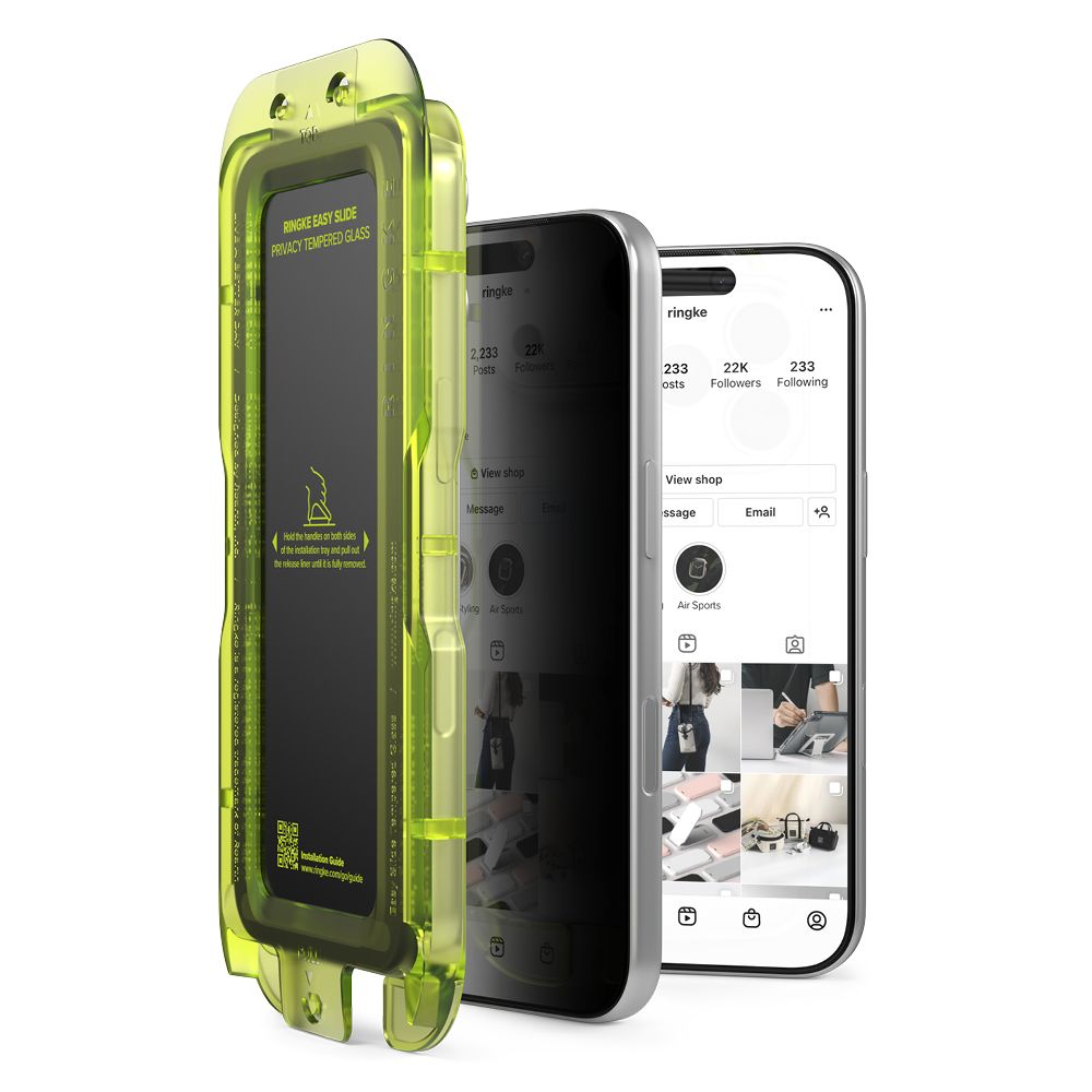 Ringke Easy Slide privatumo stiklas iPhone 17 Pro Max (2 vnt.)