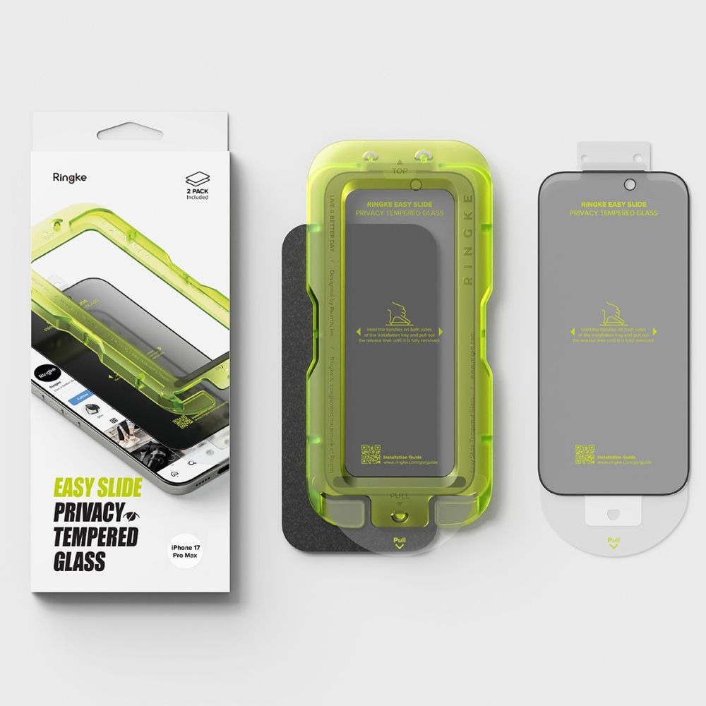 Ringke Easy Slide privatumo stiklas iPhone 17 Pro Max (2 vnt.)