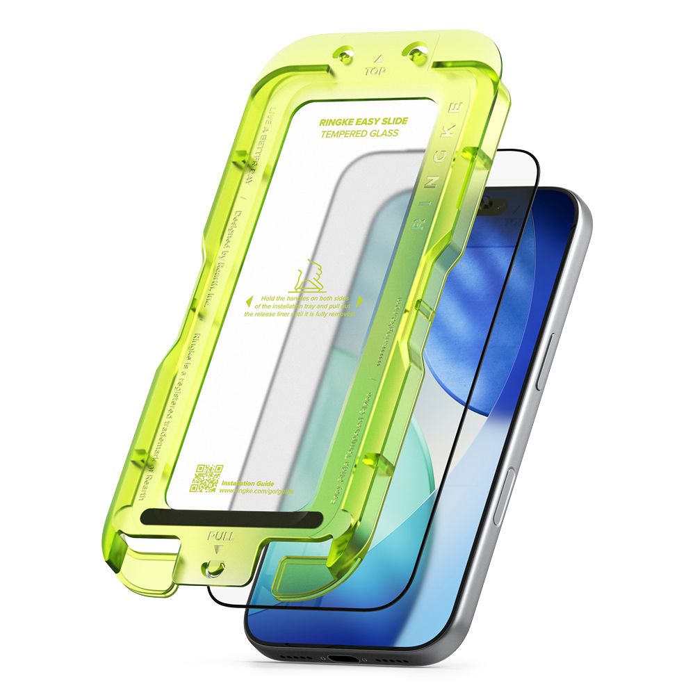 Ringke Easy Slide 2 vnt. grūdintas stiklas iPhone 17 Pro – juodas -- iPhone 17 Pro