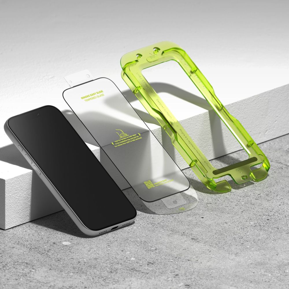 Ringke Easy Slide 2 vnt. grūdintas stiklas iPhone 17 Pro – juodas -- iPhone 17 Pro