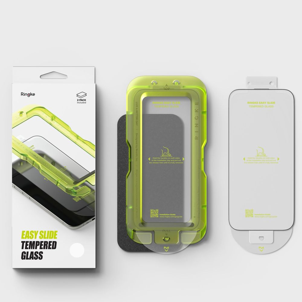 Ringke Easy Slide grūdintas stiklas iPhone 17 Air – juodas (2 vnt.) -- iPhone 17 Air