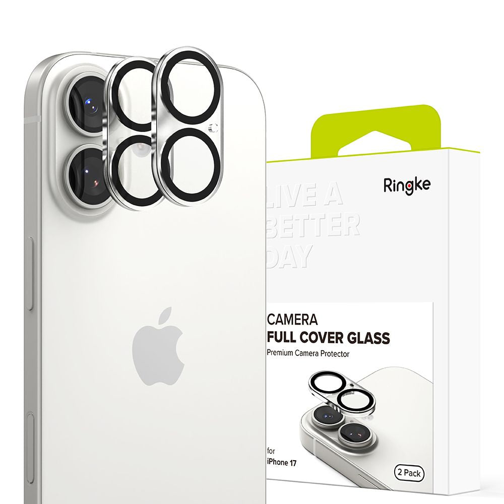 Ringke kameros apsauginis stiklas iPhone 17 – juodas (2 vnt.) -- iPhone 17