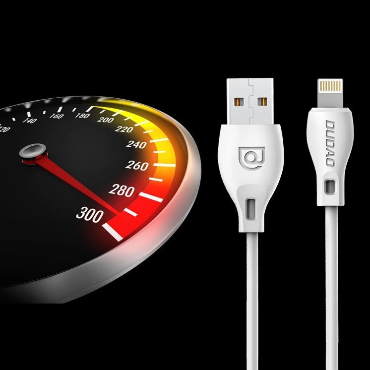 Dudao USB / Lightning laidas 2.4A 1m baltas (L4L 1m white)
