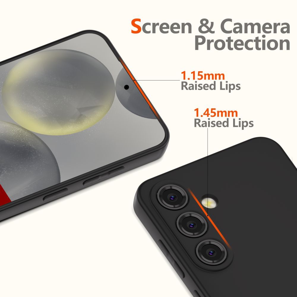 Tech-Protect Icon silikoninis dėklas Samsung Galaxy S25 FE – juodas -- Samsung Galaxy S25 FE