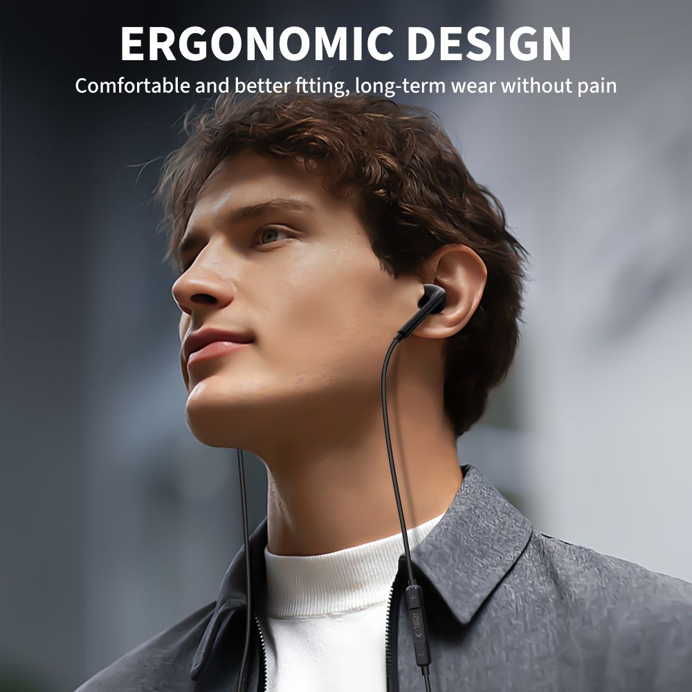 Tech-Protect Ultraboost Core G2 USB-C ausinės – juodos -- Headphones