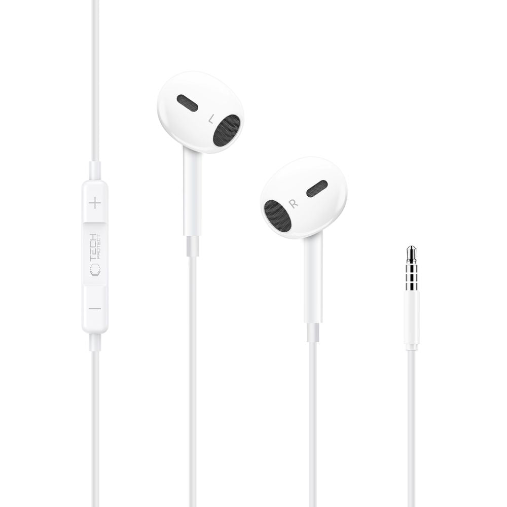 Tech-Protect Ultraboost Core G2 Mini Jack ausinės – baltos -- Headphones