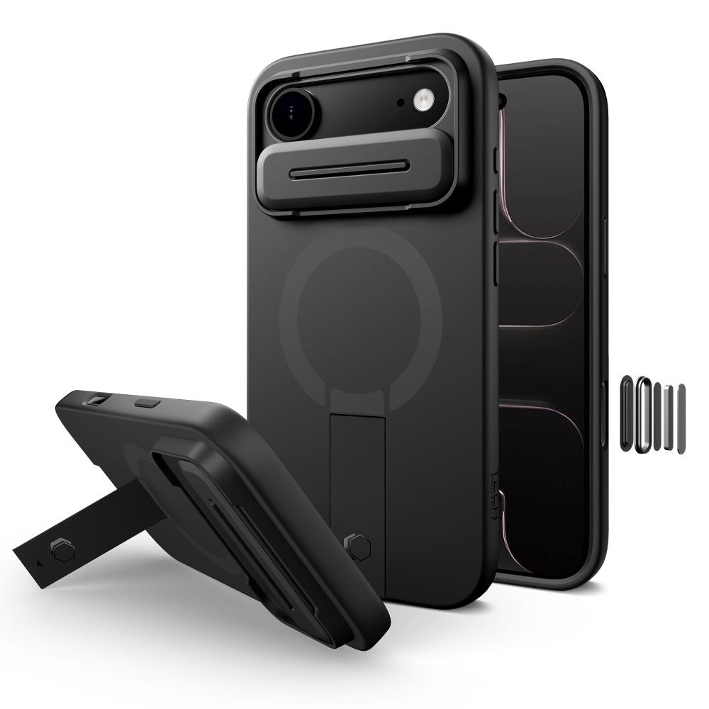 Tech-Protect Kevlar Aura MagSafe dėklas iPhone Air – juodas -- iPhone 17 Air