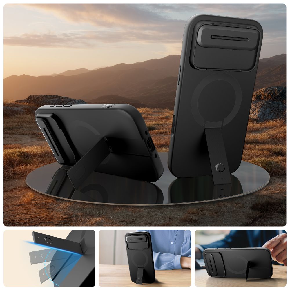 Tech-Protect Kevlar Aura MagSafe dėklas iPhone Air – juodas -- iPhone 17 Air