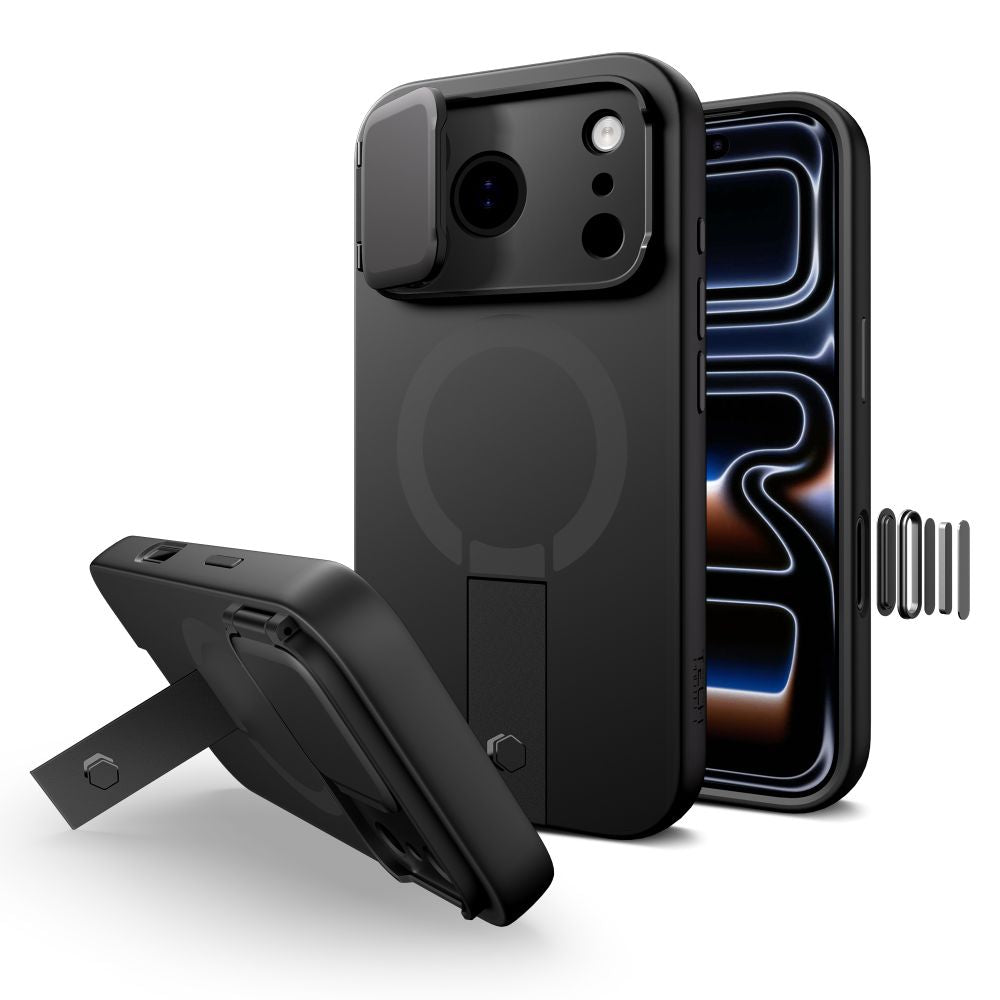 Tech-Protect Kevlar Aura MagSafe dėklas iPhone 17 Pro – juodas -- iPhone 17 Pro