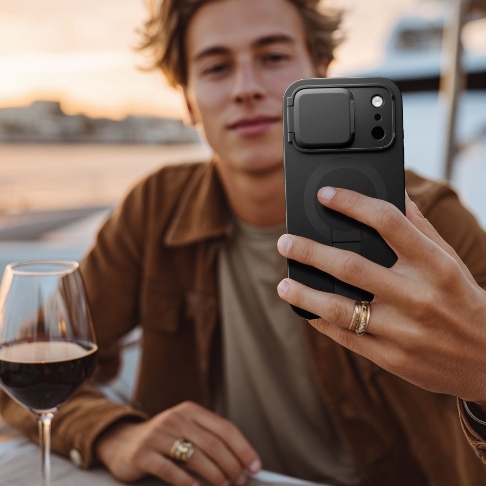 Tech-Protect Kevlar Aura MagSafe dėklas iPhone 17 Pro Max – juodas -- iPhone 17 Pro Max