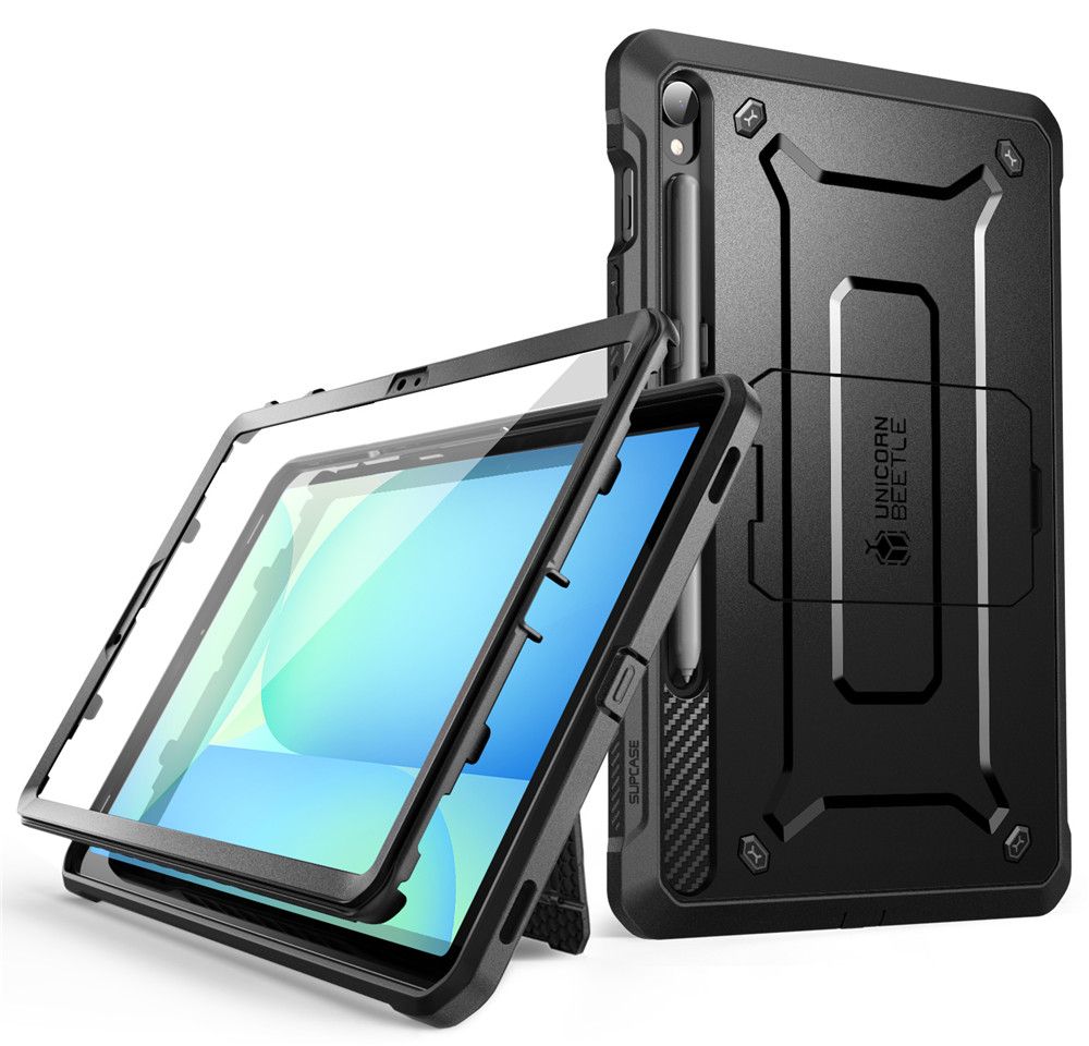 Supcase Unicorn Beetle Pro dėklas Galaxy Tab S9/S9 FE – juodas