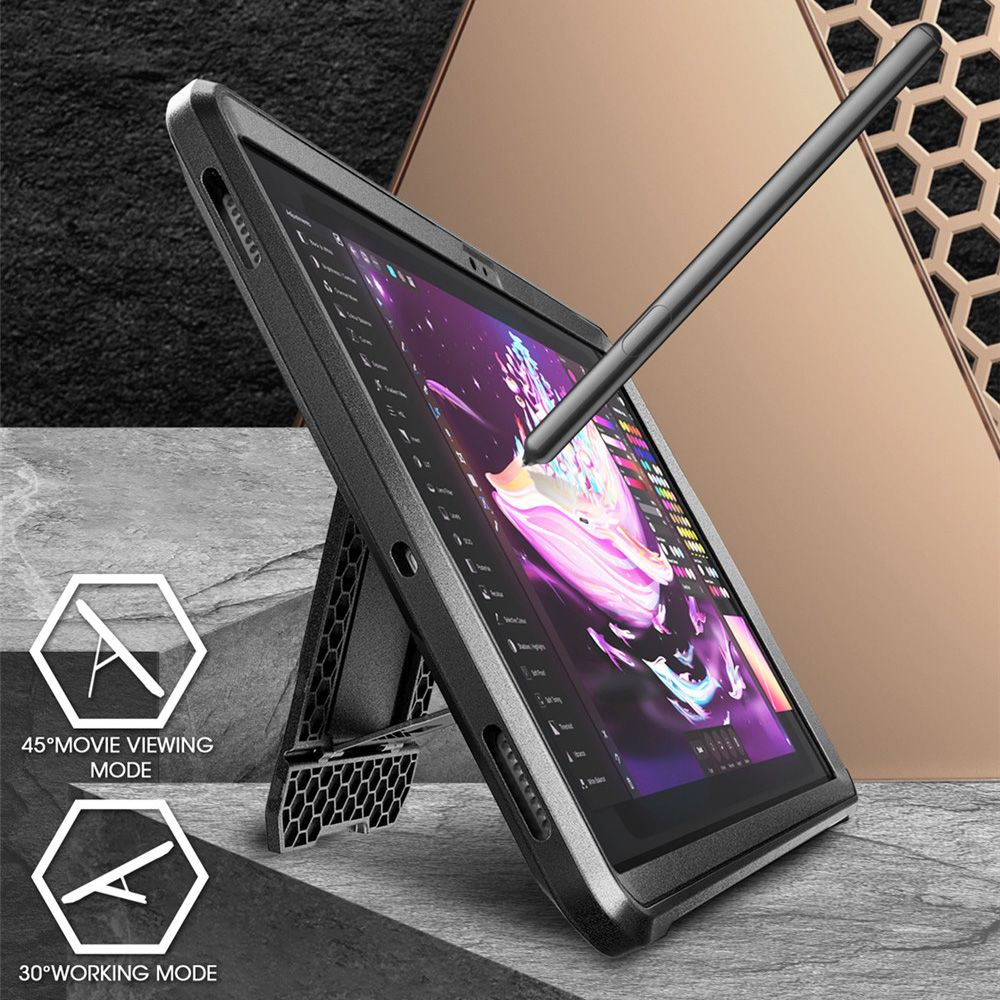 Supcase Unicorn Beetle Pro dėklas Galaxy Tab S9/S9 FE – juodas