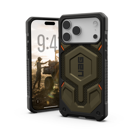 UAG Monarch Pro MagSafe Kevlar dėklas iPhone 17 Pro Max – žalias