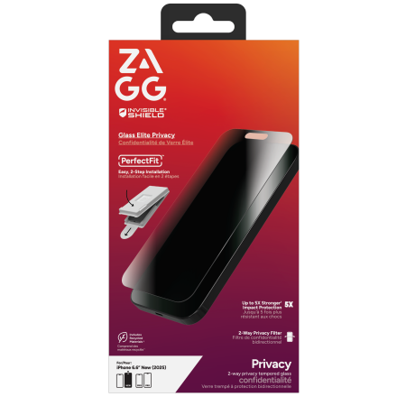 ZAGG InvisibleShield privatumo stiklas iPhone Air Pirmasis paveikslėlis