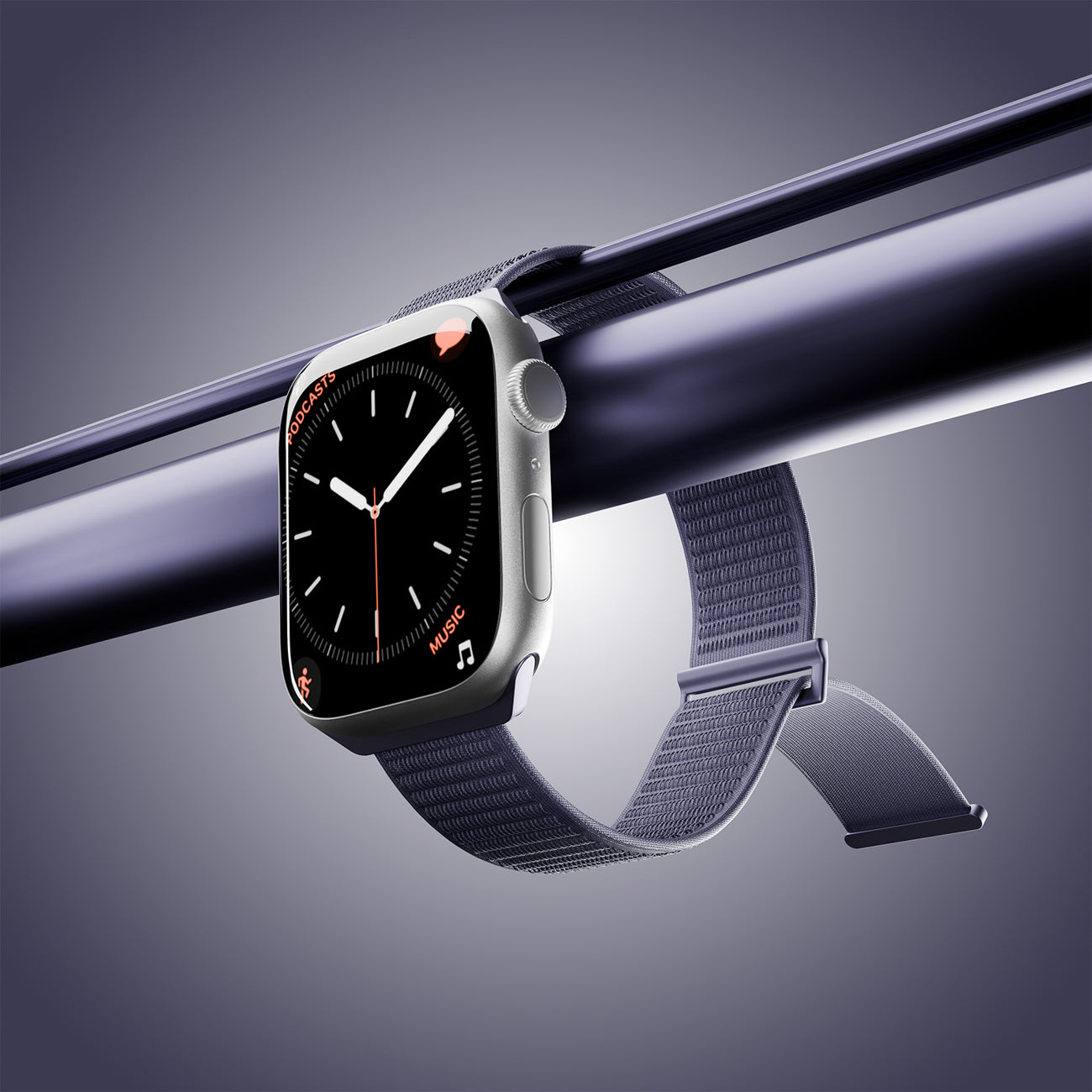 Puro Sport dirželis Apple Watch 44/45/46/49mm - tamsiai mėlynas -- Apple Watch