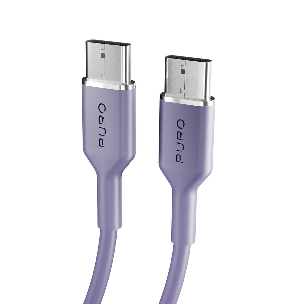 Puro ICON USB-C - USB-C Kabelis 1.5m - Violetinė