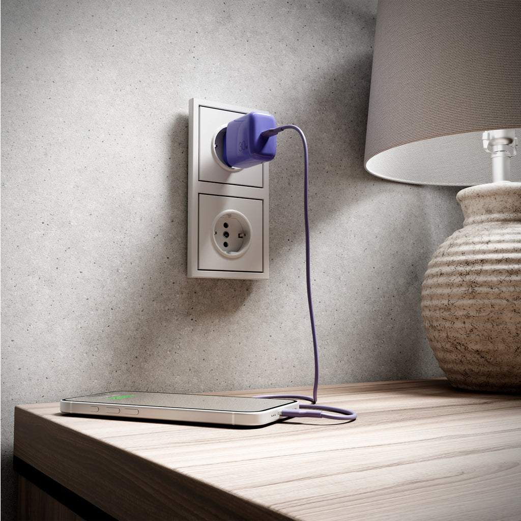 Puro ICON USB-C - USB-C Kabelis 1.5m - Violetinė