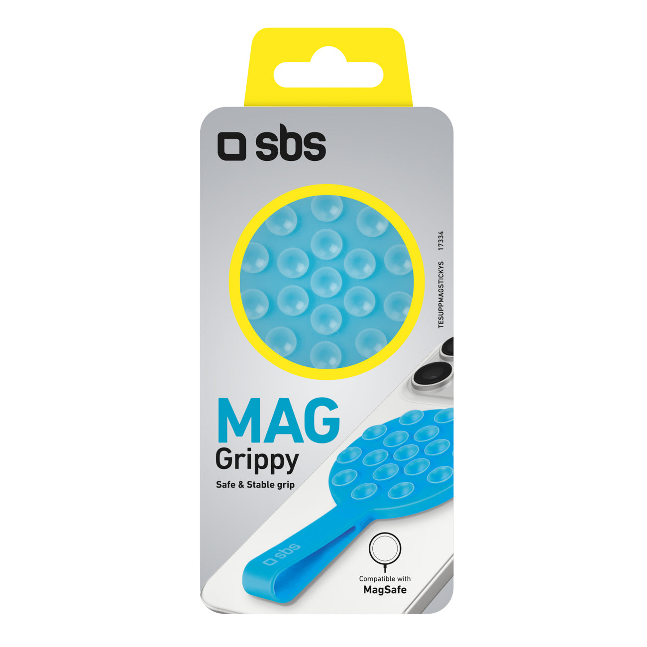 SBS MAG Grippy MagSafe Compatogus laikiklis su siurbimo taurele ir ausyte - mėlyna Antrasis paveikslėlis