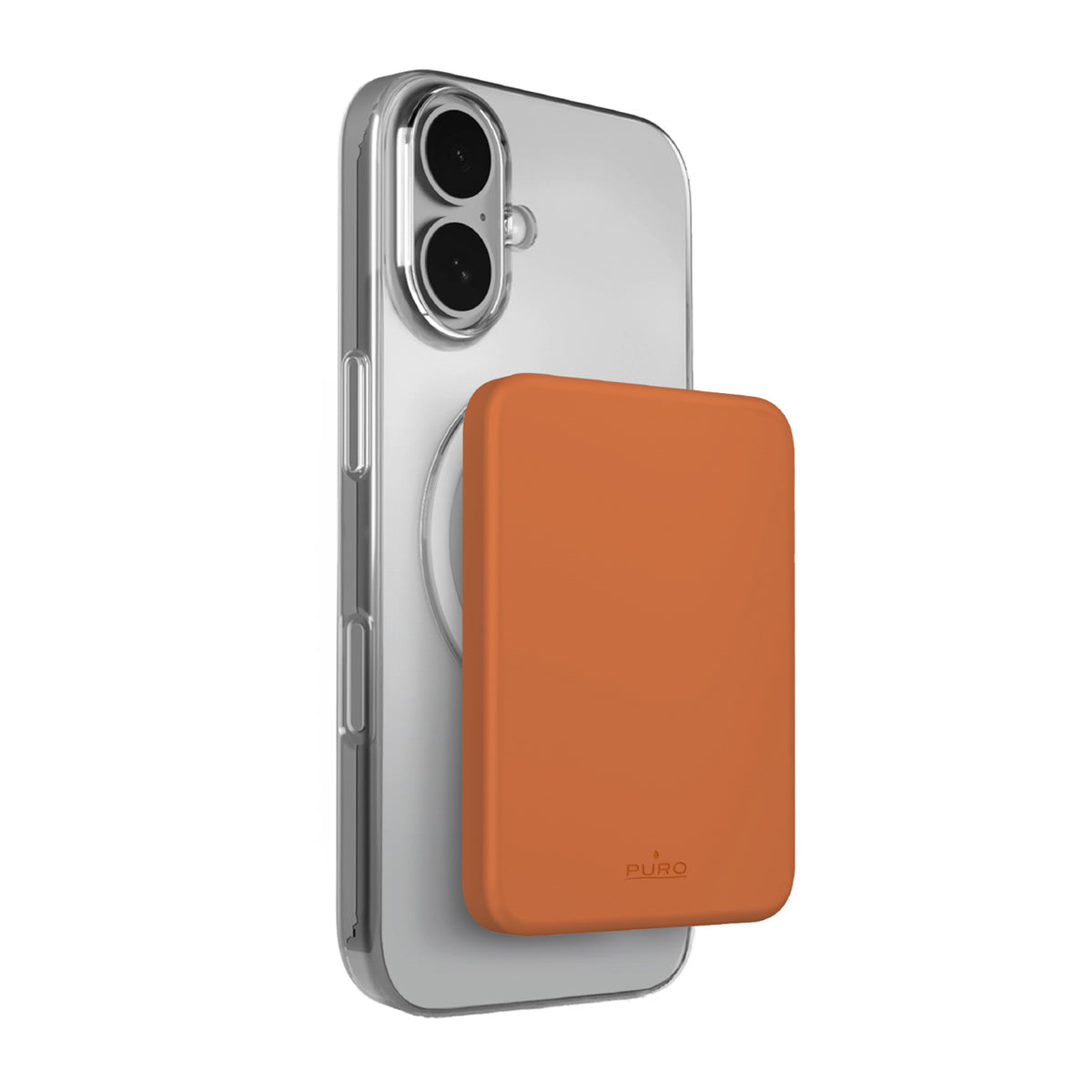 Puro 4200mAh itin plona MagSafe USB-C Compatible išorinė baterija - oranžinė